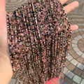 Natura Tourmaline Beads Micro Faceted Cube Bead 2.5mm Tourmaline Gemstones Loose Bead for Jewelry Making 15.5 Inch Strand AAA