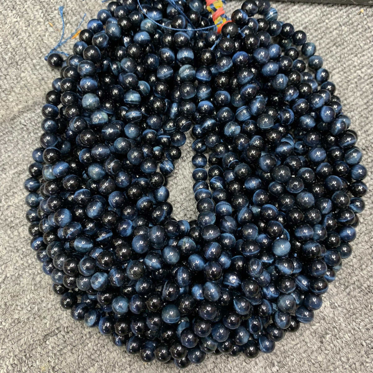 Natural Blue Tiger Eyes Bead 6mm 8mm 10mm Tiger Eye Gemstone Round Beads Blue Tiger Eye Bead 15.5 Inch Strand AAA for Jewelry Making