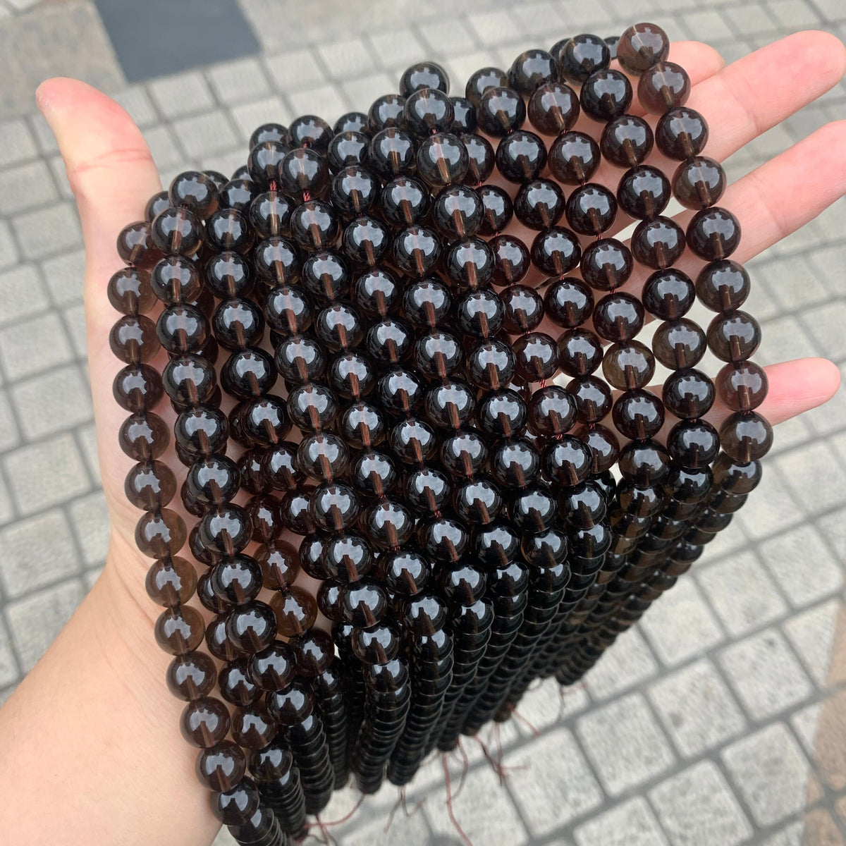 Natural Smoky Quartz Beads 6mm 8mm 10mm Top Quality Gemstone Round Beads Grade AAA Round Loose Beads 15.5 Inch Strand for DIY Jewelry Making