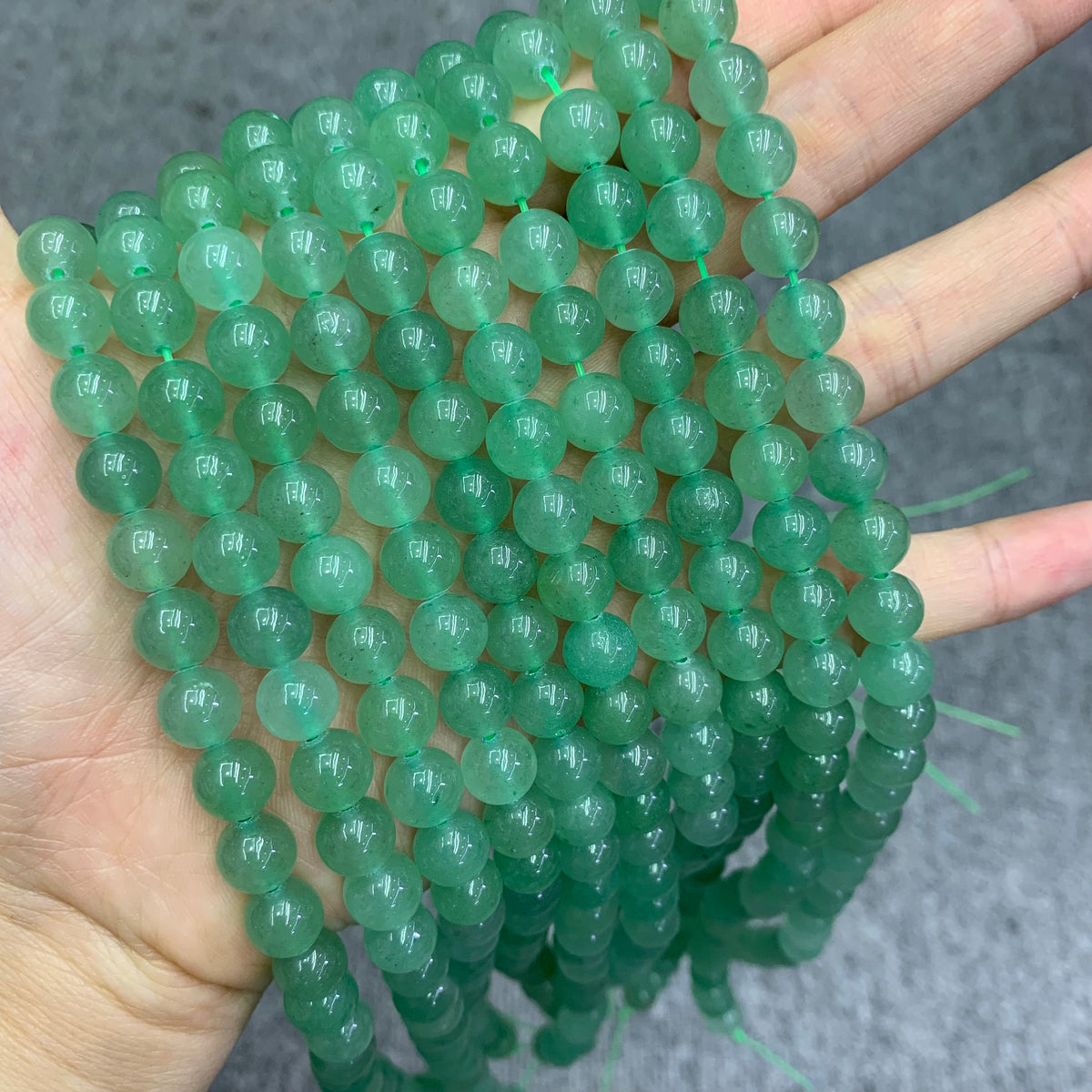 Natural Green Aventurine Beads 6mm 8mm 10mm Green Gemstone Round Loose Bead for Jewelry DIY Making Strand 15.5" Garde AAA