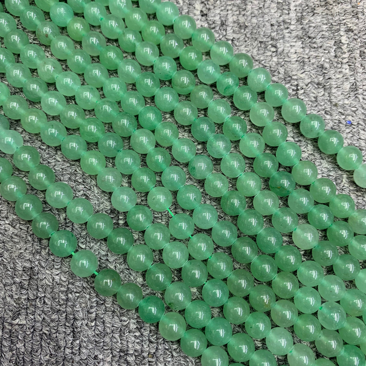 Natural Green Aventurine Beads 6mm 8mm 10mm Green Gemstone Round Loose Bead for Jewelry DIY Making Strand 15.5" Garde AAA