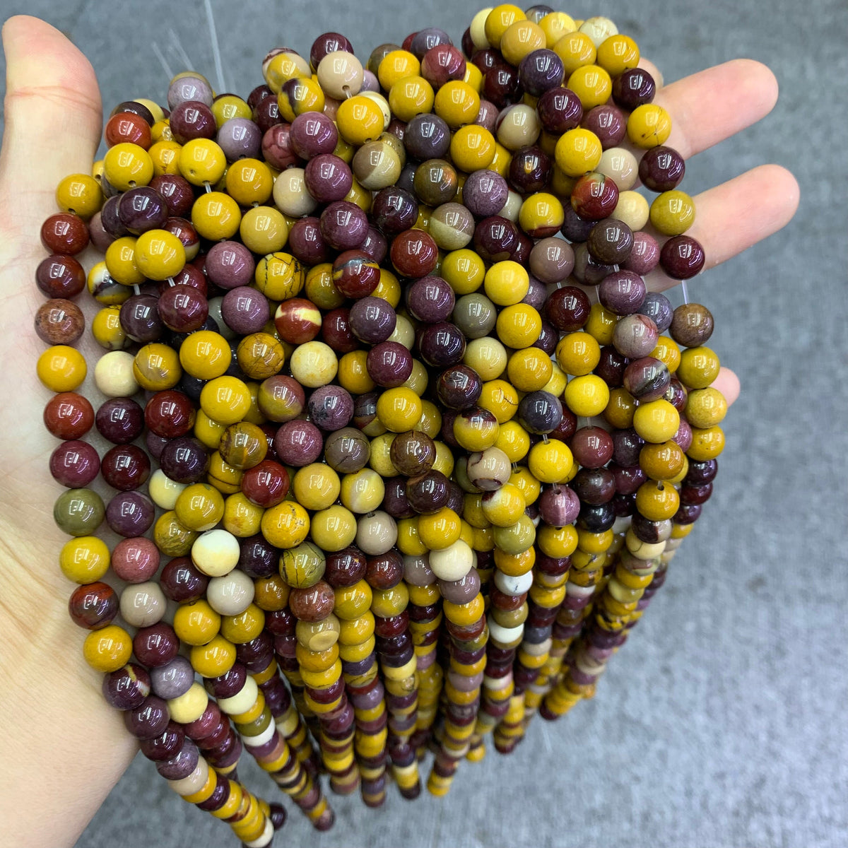 Natural Mookaite Beads 6mm 8mm 10mm Beads Gemstone Round Loose Mookaite Bead for Jewelry DIY Making Strand 15.5" Garde AAA