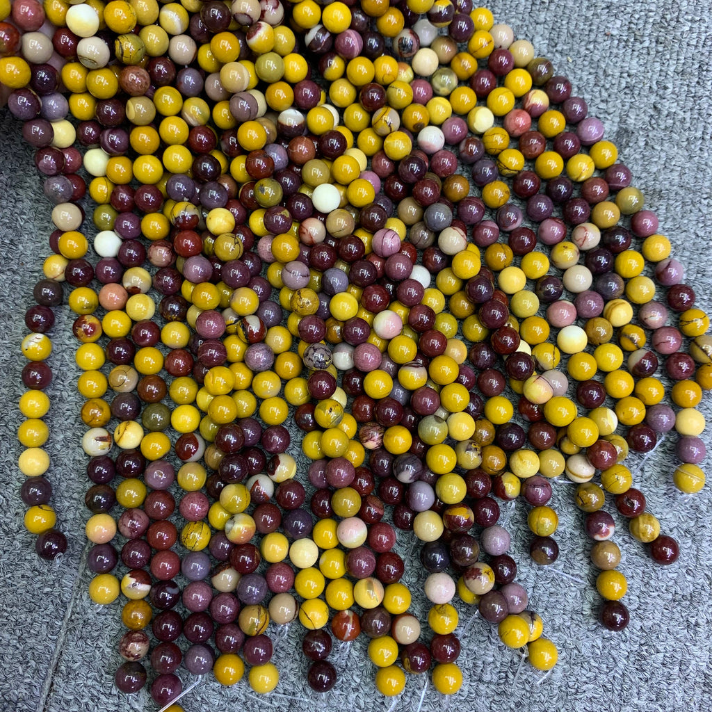 Natural Mookaite Beads 6mm 8mm 10mm Beads Gemstone Round Loose Mookaite Bead for Jewelry DIY Making Strand 15.5" Garde AAA