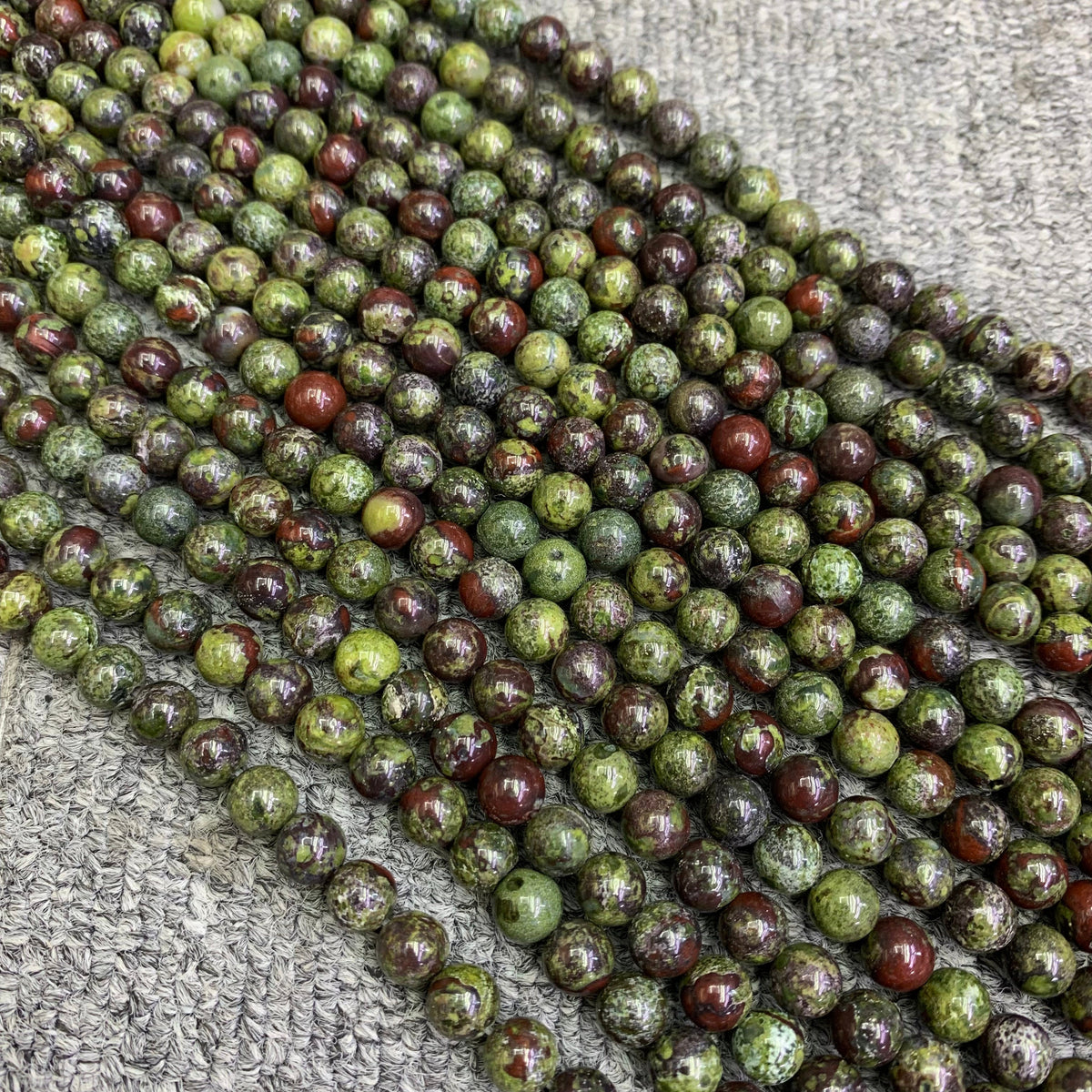 Dragon Blood Stone Beads 6mm 8mm 10mm, Gemstone Round Loose Beads 15.5"