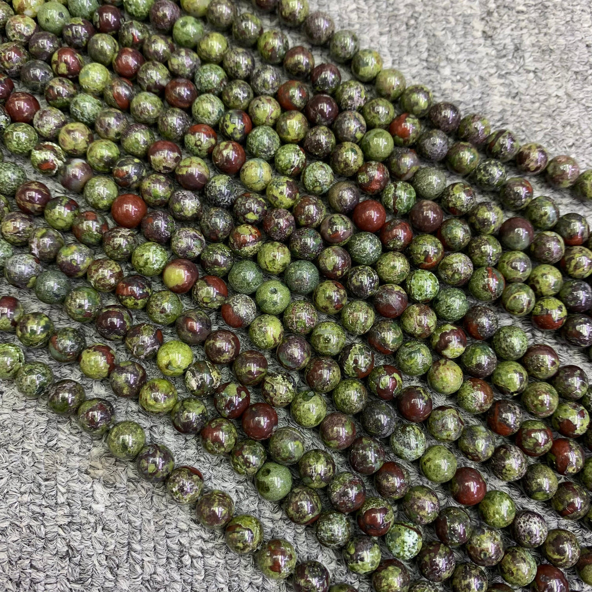 Dragon Blood Stone Beads 6mm 8mm 10mm, Gemstone Round Loose Beads 15.5"