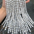 Natural Rainbow Moonstone Beads 4mm 6mm 7mm 10mm Moonstone White Gemstone Loose Beads for Jewelry Making Grade AAA 15.5 Inch Strand