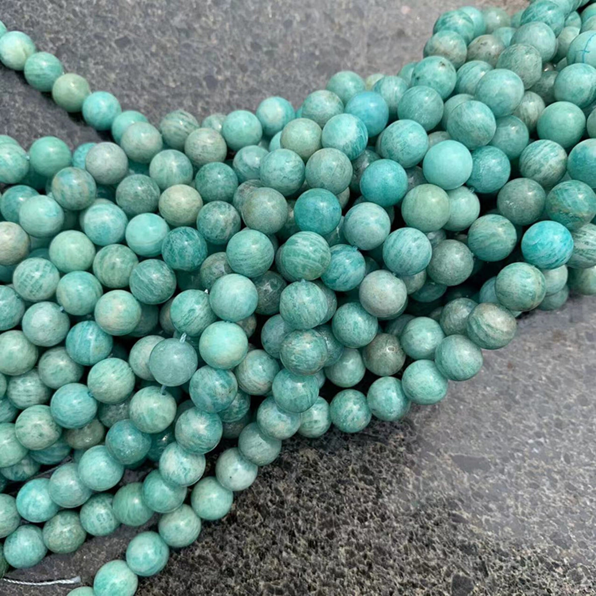 Natural Amazonite Beads 10mm Beads Gemstone Round Loose Green Amazonite Bead for Jewelry DIY Making Strand 15.5" Garde AAA