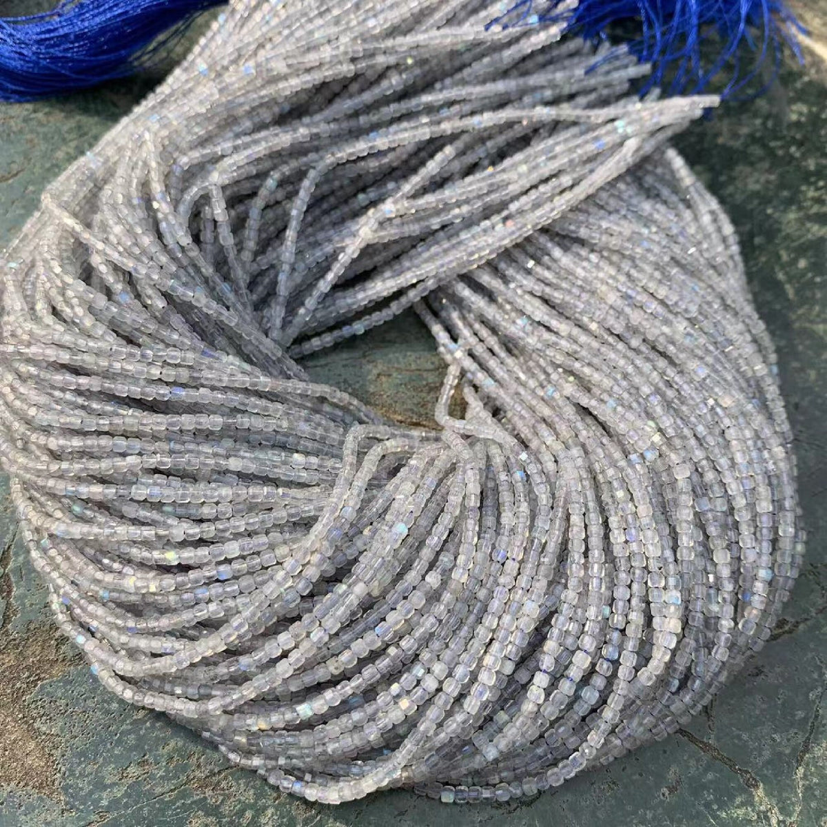 Natural Micro Faceted Labradorite beads 2.5mm Gemstones Loose Beads for Jewelry Making 15.5 Inch Strand AAA
