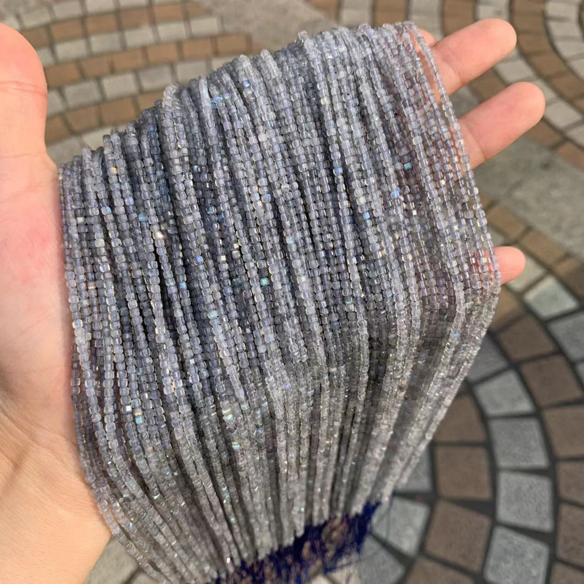 Natural Micro Faceted Labradorite beads 2.5mm Gemstones Loose Beads for Jewelry Making 15.5 Inch Strand AAA
