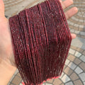 Natural Red Garnet Beads Micro Faceted Cube Beads 2.5mm Red Garnet Gemstones Loose Beads for Jewelry Making 15.5 Inch Strand AAA