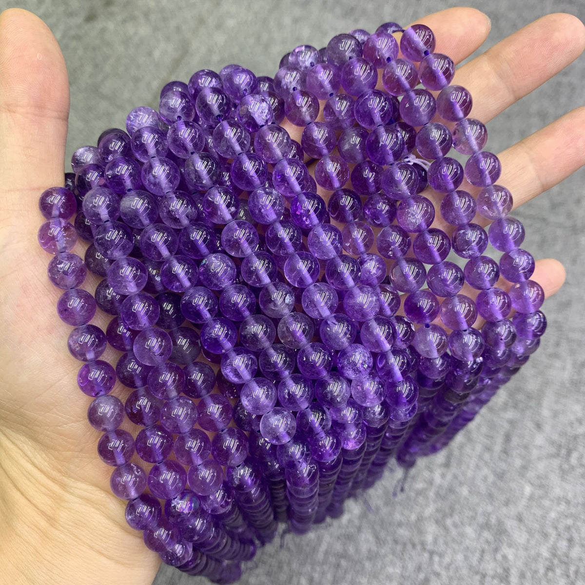 Natural Lavender Amethyst Round Beads 6mm 8mm 9mm 10mm Gemstone Round Beads Loose Bead 15.5 Inch Strand AAA