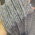 Natural Labradorite Roundell Beads Faeted 4*6mm Labradorite Roundell Beads Blue Gemstone Loose Bead 15.5 Inch Strand AAA