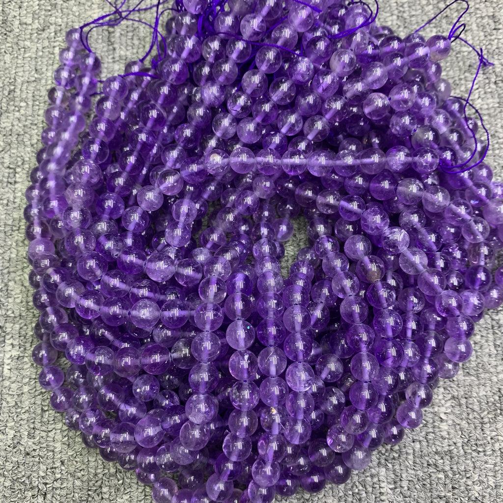 Natural Lavender Amethyst Round Beads 6mm 8mm 9mm 10mm Gemstone Round Beads Loose Bead 15.5 Inch Strand AAA