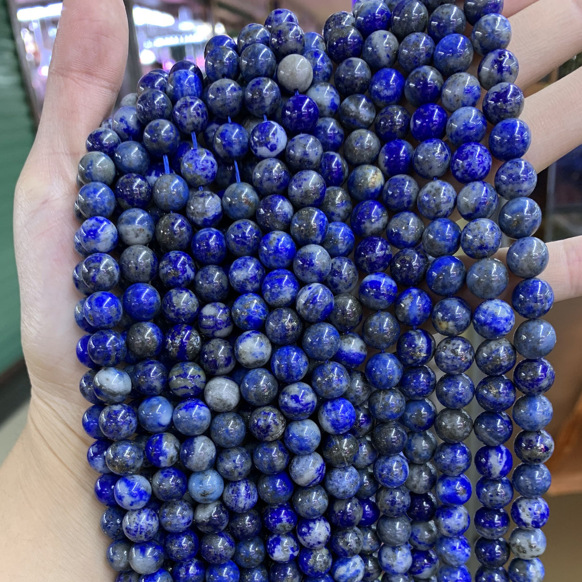 Natural Lapis 6mm 8mm 10mm Round Beads, DIY Jewelry Making, 15.5” Strand