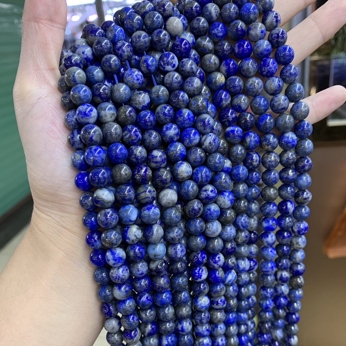 Natural Lapis 6mm 8mm 10mm Round Beads, DIY Jewelry Making, 15.5” Strand