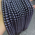 Natural Terahertz Round Bead Energy Silver TeraHertz Gemstone Bead Loose Terahertz Stone Beads 6mm 8mm 10mm 15.5 Inch AAA