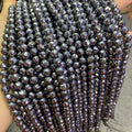 Natural Terahertz Star Cut Diamond Faceted Energy Silver TeraHertz Gemstone Bead Loose Terahertz Stone Beads 6mm 8mm 10mm 12mm 15.5 Inch AAA