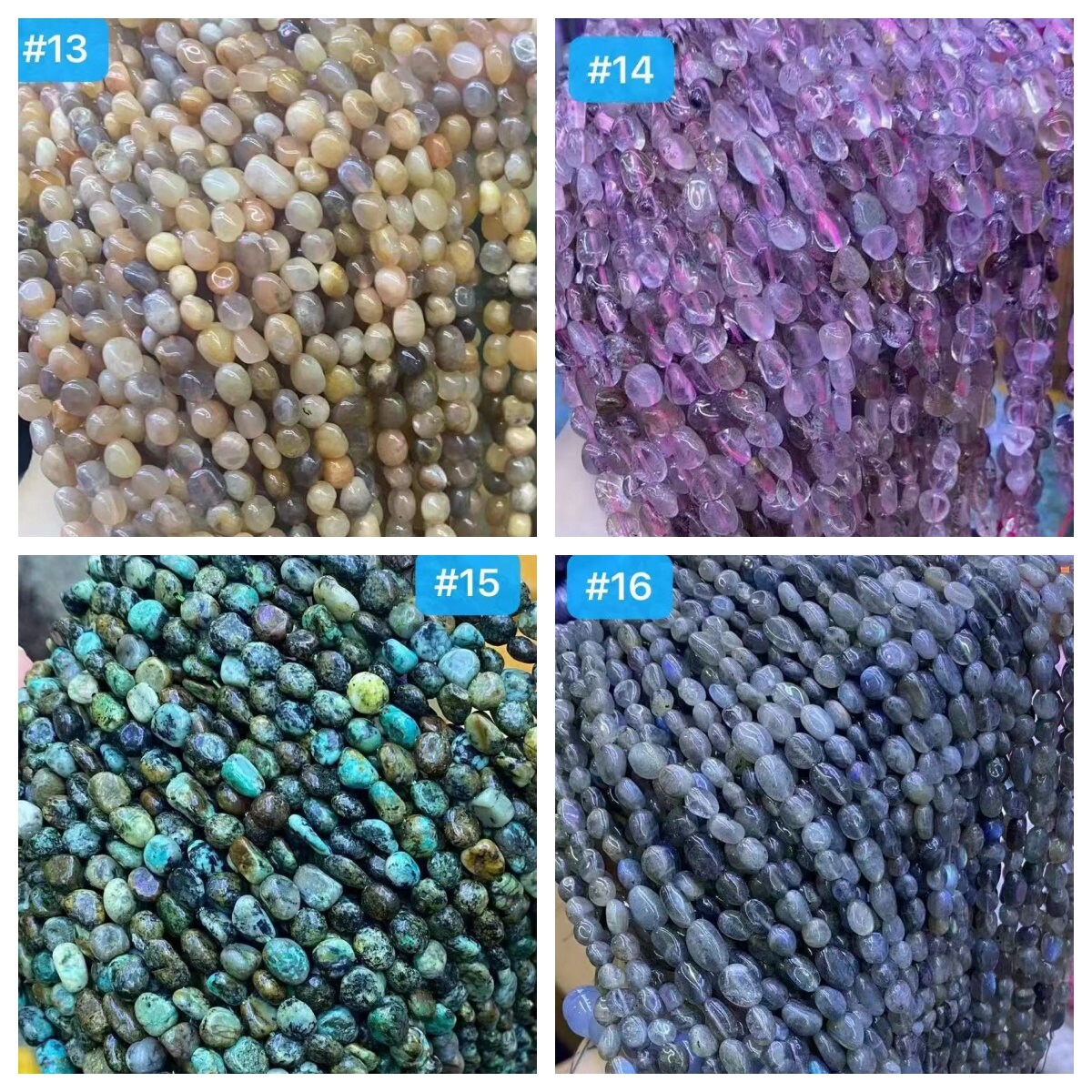 30 Kinds of Natural Pebble Nugget Beads 1 Full Strand Loose Irregular Stone Bead Genuine Healing Gemstone for Jewelry Making 6*8mm 8*10mm
