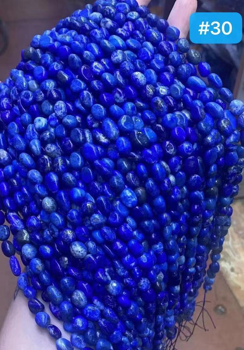 30 Kinds of Natural Pebble Nugget Beads 1 Full Strand Loose Irregular Stone Bead Genuine Healing Gemstone for Jewelry Making 6*8mm 8*10mm