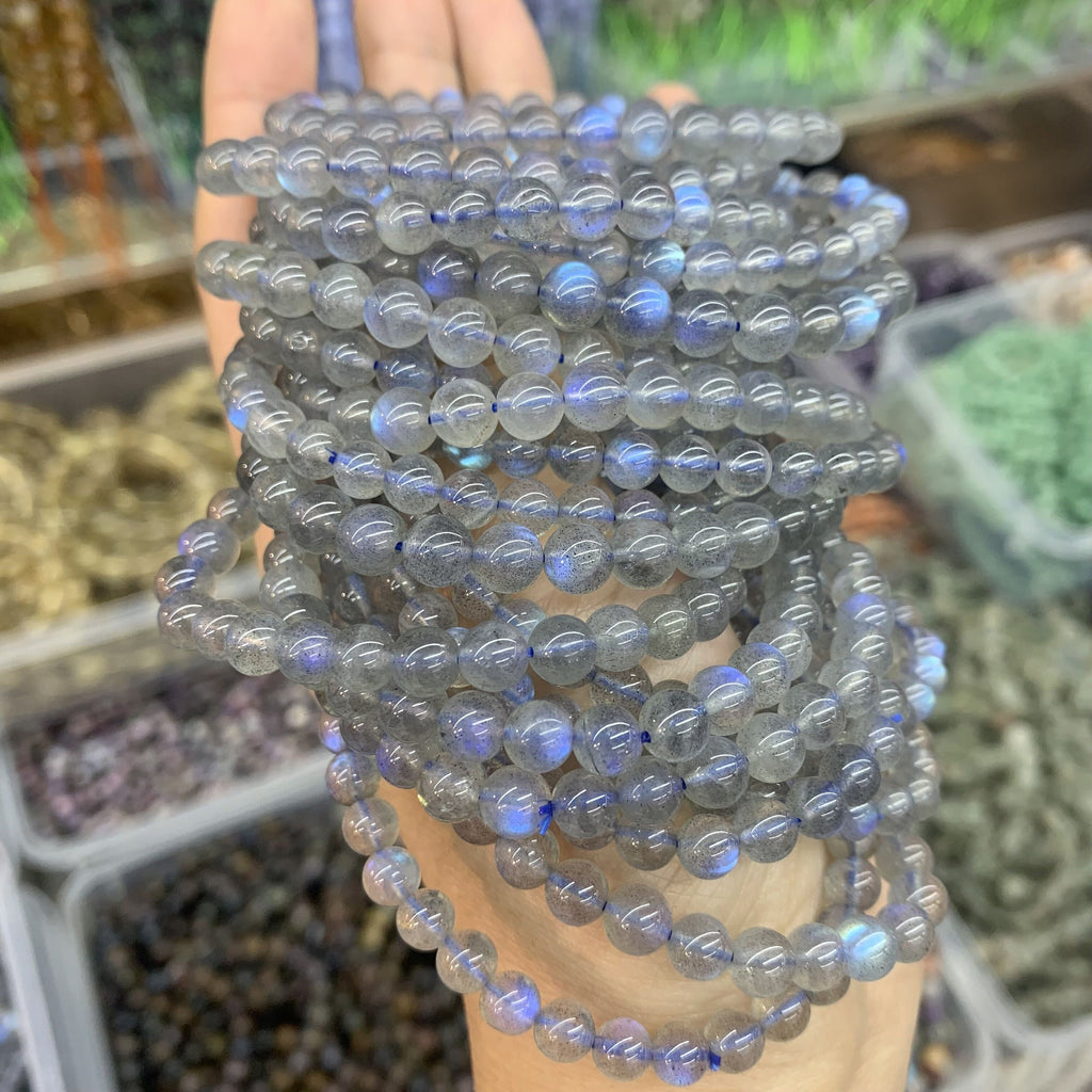 Natural Labradorite Beads 6mm Labradorite Round Beads Blue flash Gemstone Loose Bead  AAA