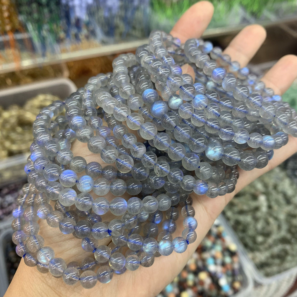 Natural Labradorite Beads 6mm Labradorite Round Beads Blue flash Gemstone Loose Bead  AAA