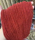 Red Coral Round Beads 2mm 3mm 4mm Gemstone Round Loose Red Gemstone Pink Semi Precious Beads for Jewelry DIY Making Strand 15.5"