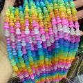 Natural Selenite Gourd Shape Bead Selenite Loose Beads Gemstone Beads Rainbow Multi Color Selenite Gemstone Loose Bead 8*12mm 15.5 Inch AAA