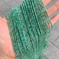 Natural Emerald Round Faceted Beads 2mm Gemstone Round Loose Emerald Stone Beads for Jewelry DIY Making Strand 15.5" Garde AAA