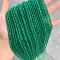 Natural Green Agate Micro Cube Faceted Beads 4*4mm Gemstone Round Loose  Agate Beads for Jewelry DIY Making Strand 15.5" Garde AAA