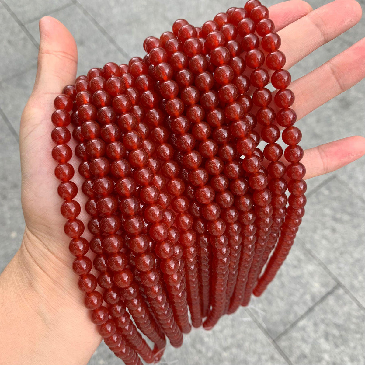 Natural Carnelian Round Beads 4mm 6mm 8mm 10mm 12mm Red Agate Gemstone Beads Birthday Gifts for Women Grade AAA 15.5 Inch Strand