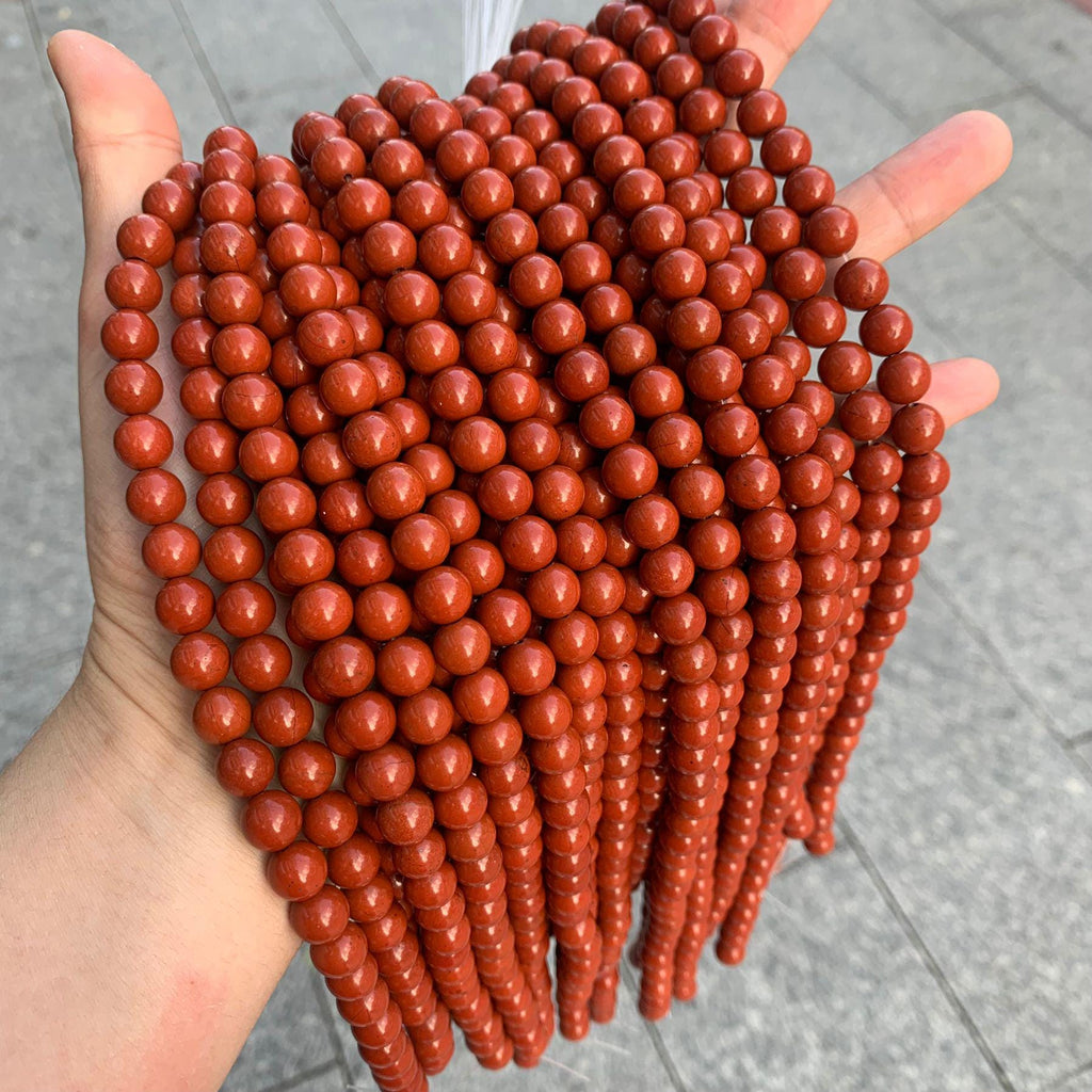 Natural Red Jasper Gemstone Round Beads 4mm 6mm 8mm 10mm Gemstone Round Beads Loose Bead 15.5 Inch Strand AAA