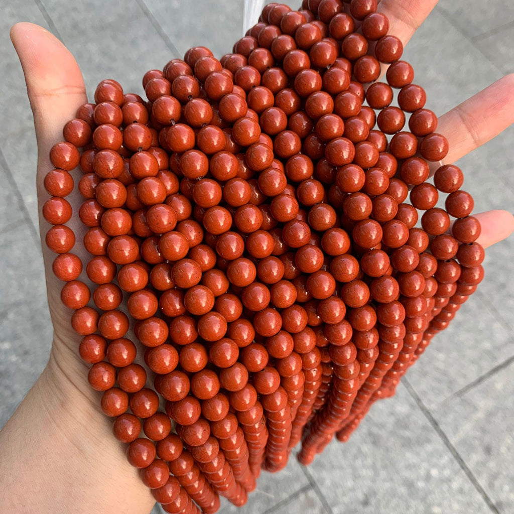 Natural Red Jasper Gemstone Round Beads 4mm 6mm 8mm 10mm Gemstone Round Beads Loose Bead 15.5 Inch Strand AAA