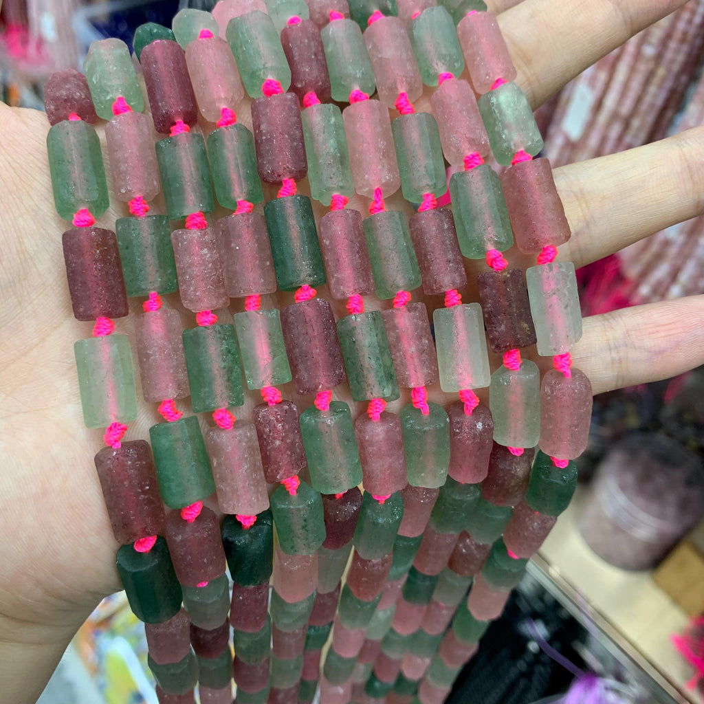 Natural Raw Rough Cube Shape Gemstone Beads Rock Stone Pendant Charm Supplies for Jewelry DIY Gemstone Strand 15.5"