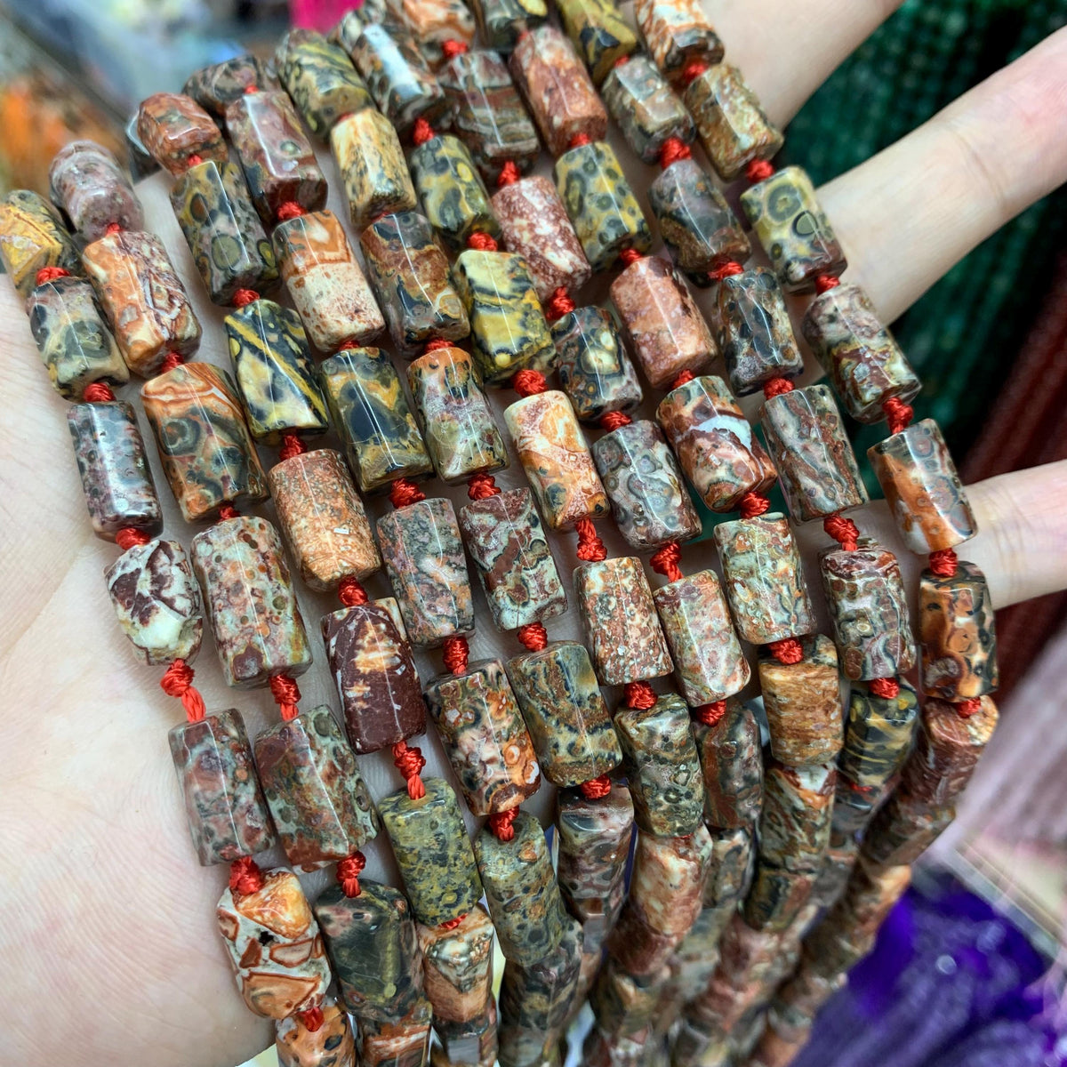 Natural Raw Rough Tube Shape Gemstone Beads Rock Stone Pendant Charm Supplies for Jewelry DIY Gemstone Strand 15.5"