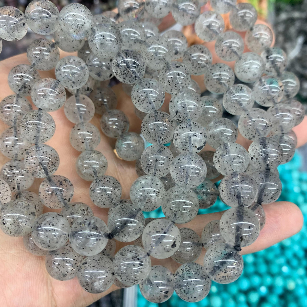 Natural Pitaya Quartz Bracelet, Dragon Fruit Stone Beads 8mm 10mm Gemstone Round Bracelet Pitaya Beads Lace Bead Strand AAA