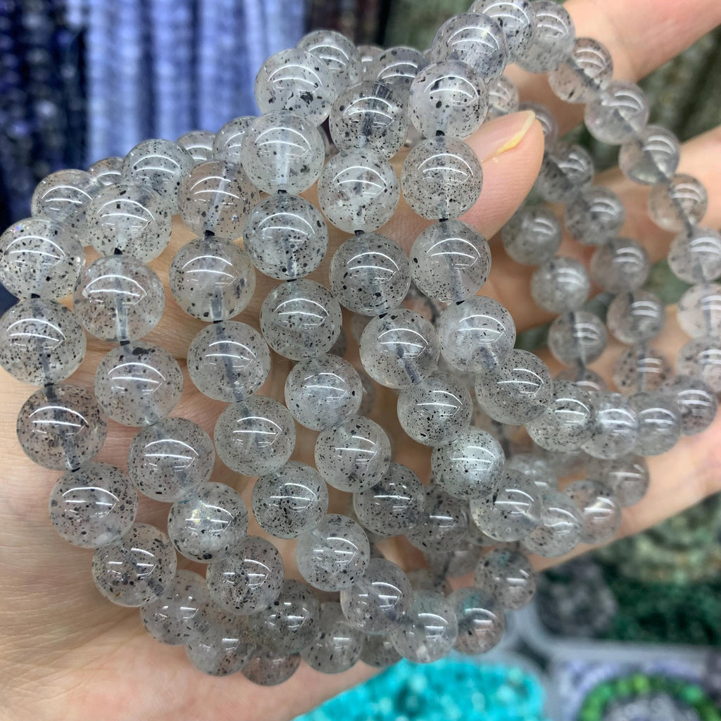 Natural Pitaya Quartz Bracelet, Dragon Fruit Stone Beads 8mm 10mm Gemstone Round Bracelet Pitaya Beads Lace Bead Strand AAA