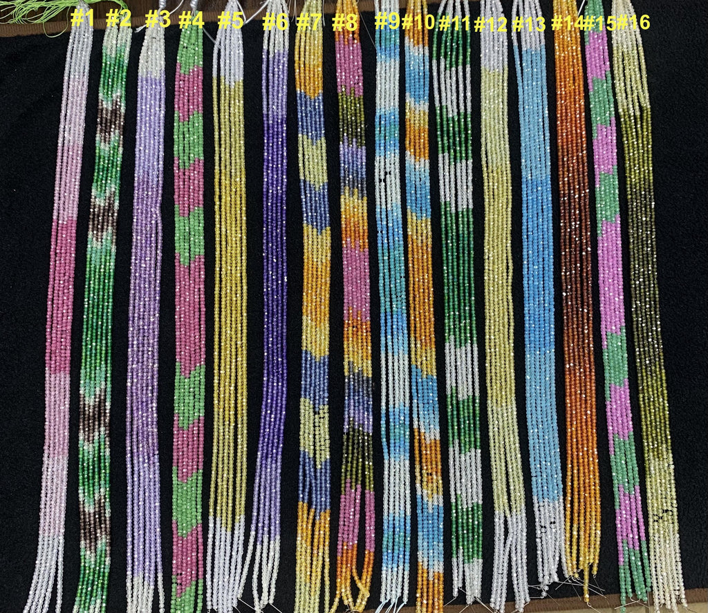 Faceted Zircon Rondelle Beads 2x3mm, Rainbow Gemstone Strand 15.5”