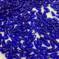 Blue Glass Tear Drop Shape Pendant 8mm* 22mm with Hole
