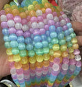 Natural Selenite Barrel Shape Bead Selenite Loose Beads Gemstone Beads Rainbow Multi Color Selenite Gemstone Loose Bead 8*9mm 15.5 Inch AAA