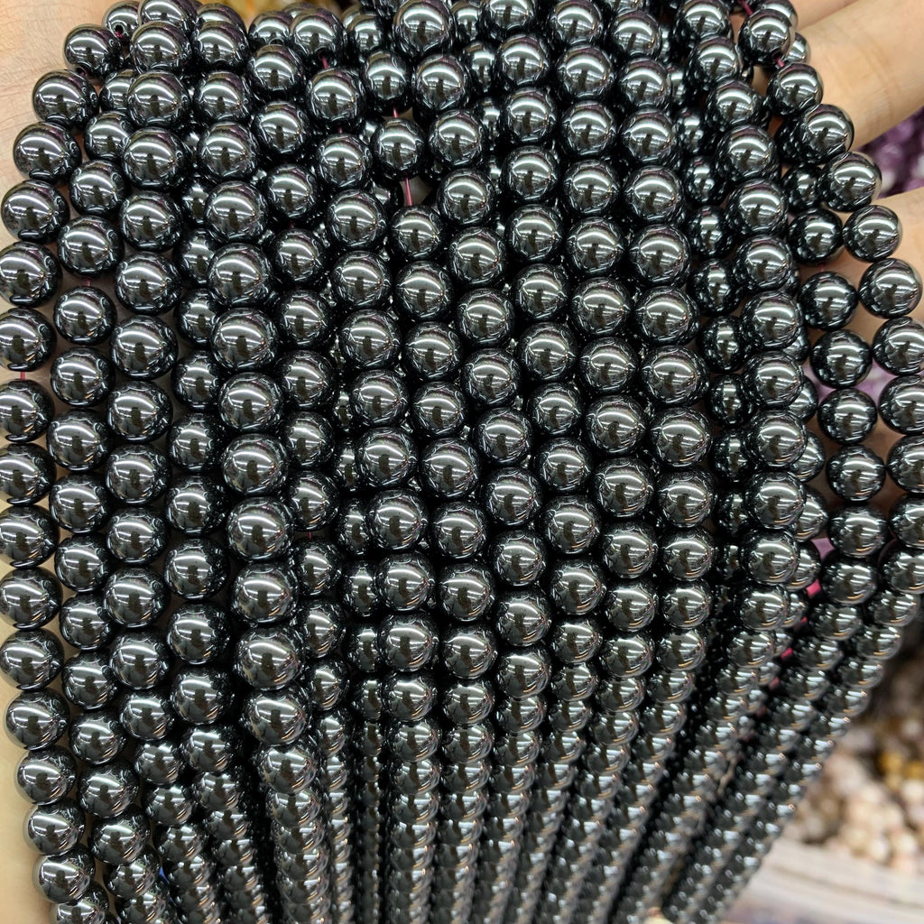 Natural Hematite Round Beads Loose Round 4mm 6mm 8mm 10mm 12mm for Jewelry Making