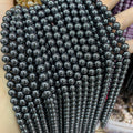 Natural Hematite Round Beads Loose Round 4mm 6mm 8mm 10mm 12mm for Jewelry Making