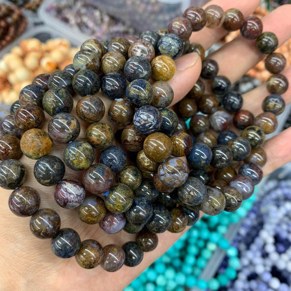 Natural Peterite Round 10mm Bracelet Gemstones semi-precious stone Loose Beads