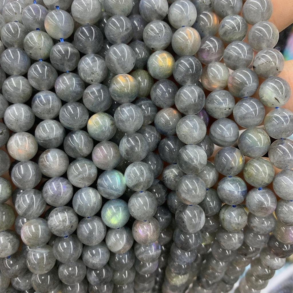 Natural Labradorite Beads 9mm Labradorite Round Beads Blue Gemstone Loose Bead 15.5 Inch Strand