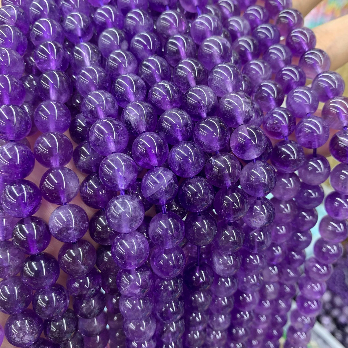 Natural Amethyst Round Beads 6mm 8mm 10mm 12mm Amethyst for Jewelry DIY Making Amethyst Purple Gemstone Bead Strand 15.5" Garde AAA