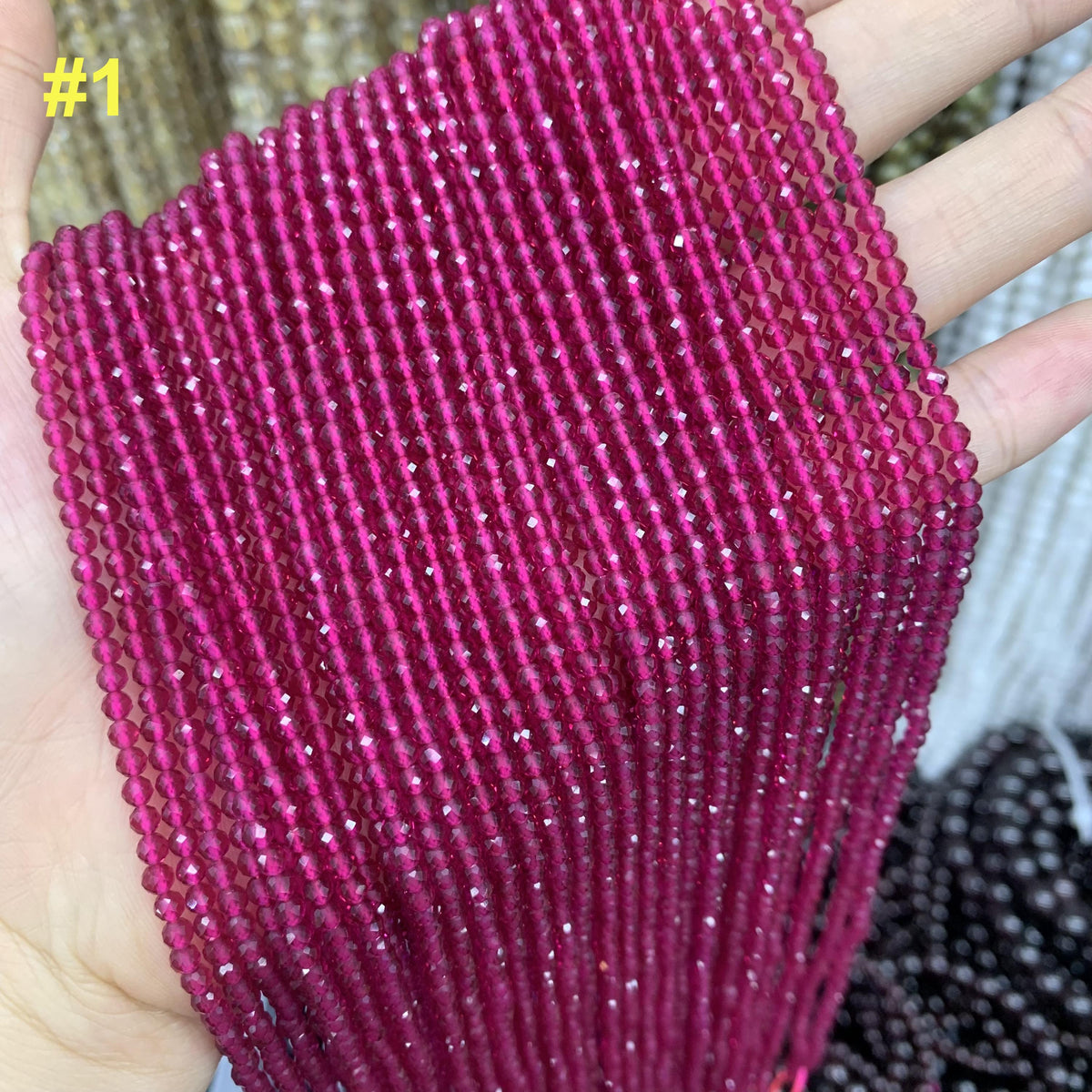 10 Kinds of Glass Faceted Beads 3mm Chinese Crystal Gemstone Color Round Beads Loose Bead 15.5 Inch Strand