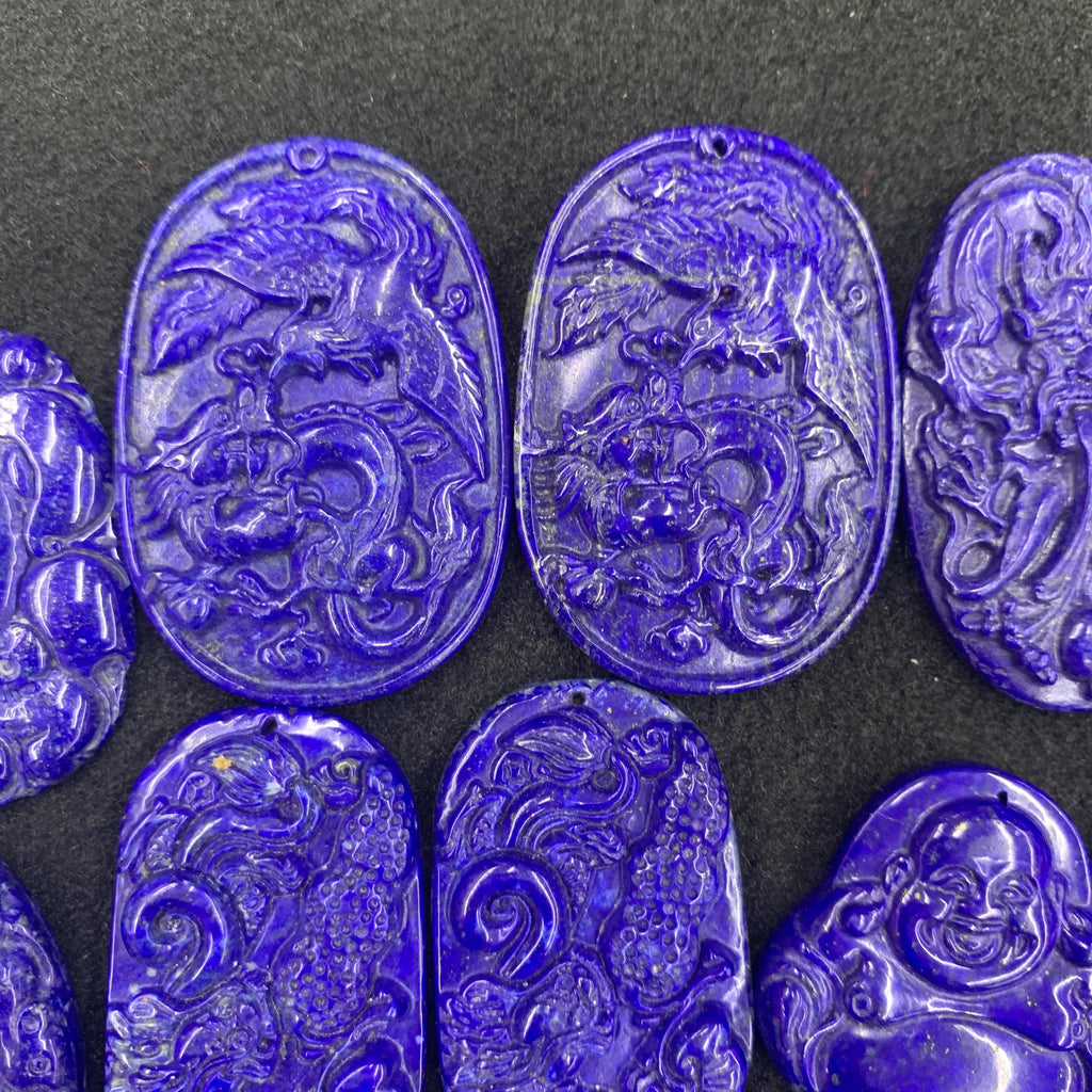 13 Kinds of Lapis Carvings Gemstone Pendant 1PC Natural Lapis Carved,Healing Stone ,Healing Crystal, Crystal Gift AAA