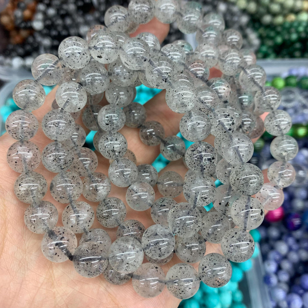 Natural Pitaya Quartz Bracelet, Dragon Fruit Stone Beads 8mm 10mm Gemstone Round Bracelet Pitaya Beads Lace Bead Strand AAA