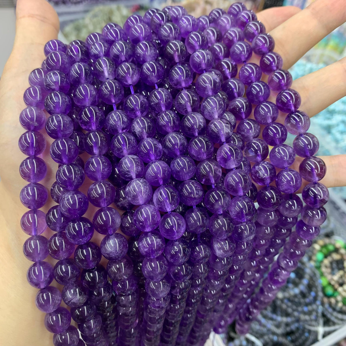 Natural Amethyst Round Beads 6mm 8mm 10mm 12mm Amethyst for Jewelry DIY Making Amethyst Purple Gemstone Bead Strand 15.5" Garde AAA