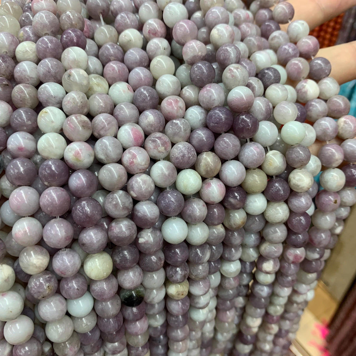 Natural Lavender Amethyst Round Beads 8mm Gemstone Round Beads Loose Bead 15.5 Inch Strand