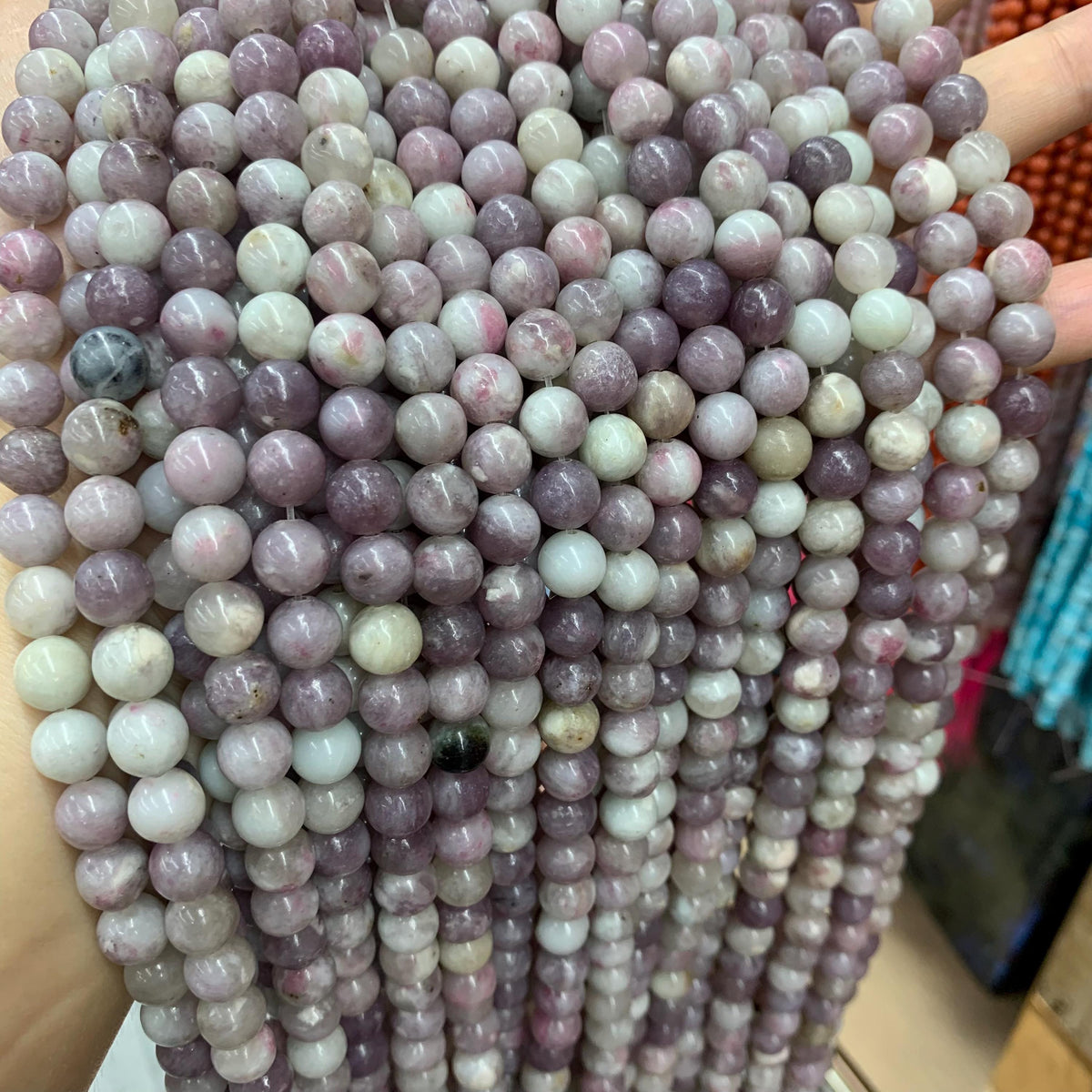 Natural Lavender Amethyst Round Beads 8mm Gemstone Round Beads Loose Bead 15.5 Inch Strand